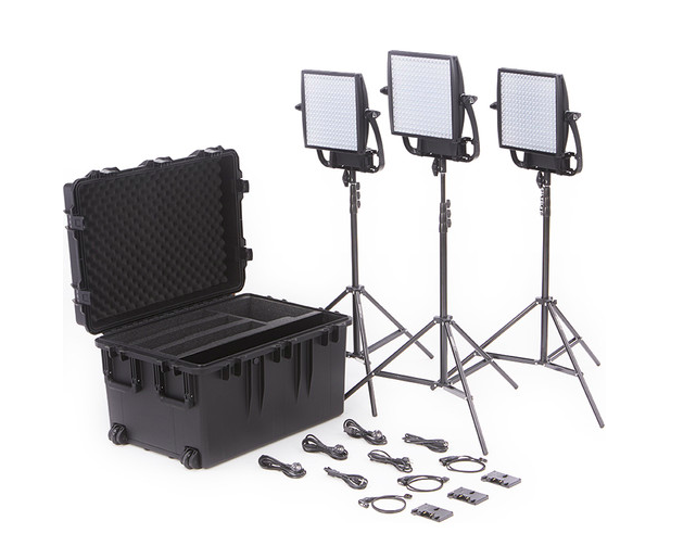 Astra 3X Bi-Color LED Panel Traveler Trio Gold Mount Kit