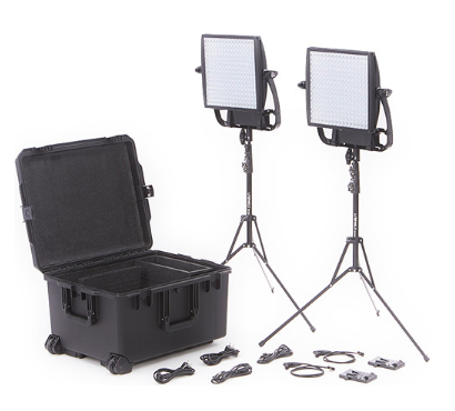 Astra 3X Bi-Color LED Panel Traveler Duo V-Mount Kit